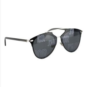Christian Dior Reflected Silver Black  J’adior Print Aviator Sunglasses